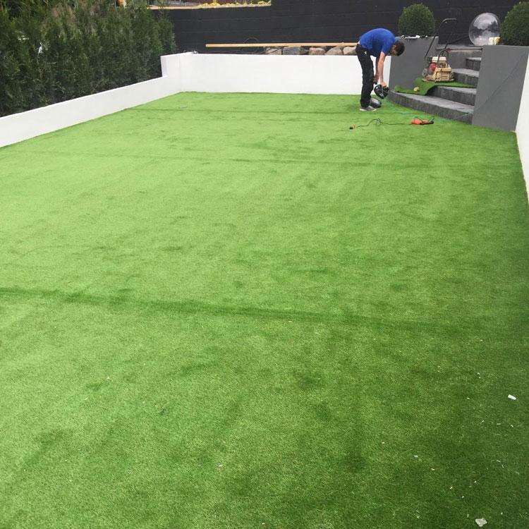 Some artificial grass that we laid in a customer's garden